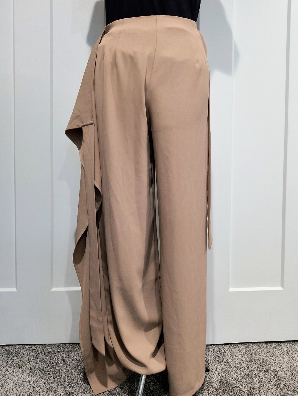 HALARA Beige/Taupe Flare Wrap Pants - Picture 3 of 10